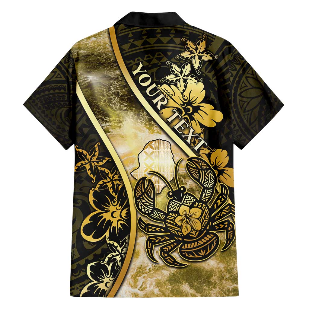 Personalised Niue Family Matching Puletasi and Hawaiian Shirt Niuean Crab Waves Style