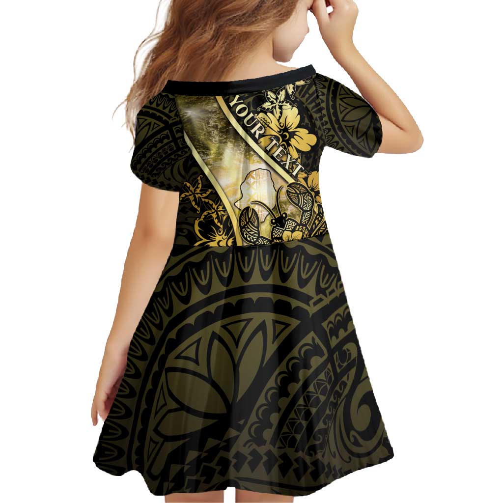 Personalised Niue Family Matching Short Sleeve Bodycon Dress and Hawaiian Shirt Niuean Crab Waves Style