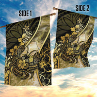 Niue Garden Flag Niuean Crab Waves Style