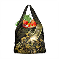 Niue Grocery Bag Niuean Crab Waves Style