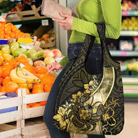 Niue Grocery Bag Niuean Crab Waves Style