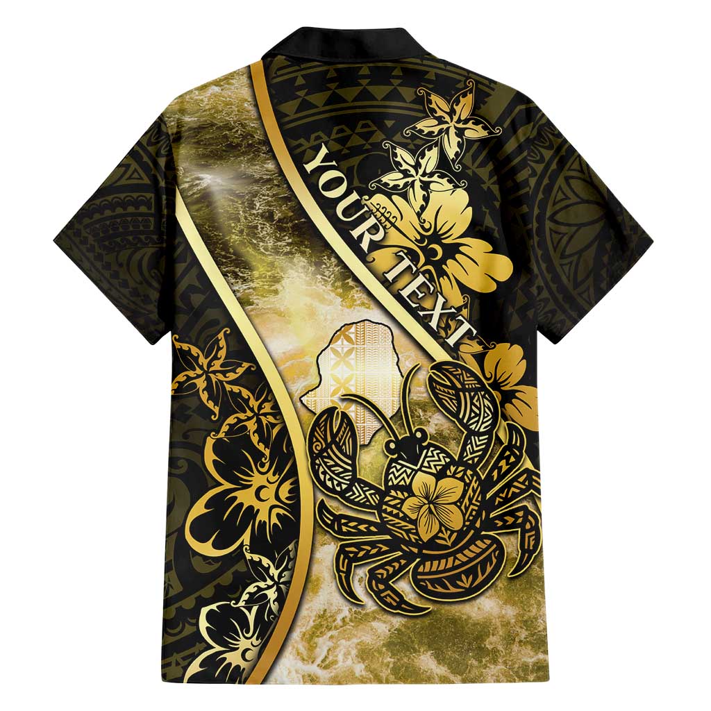 Personalised Niue Hawaiian Shirt Niuean Crab Waves Style