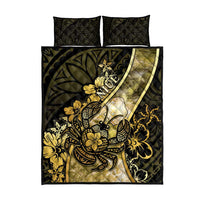 Niue Quilt Bed Set Niuean Crab Waves Style