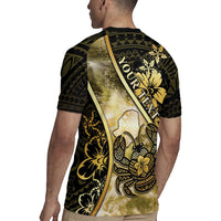 Personalised Niue Rugby Jersey Niuean Crab Waves Style