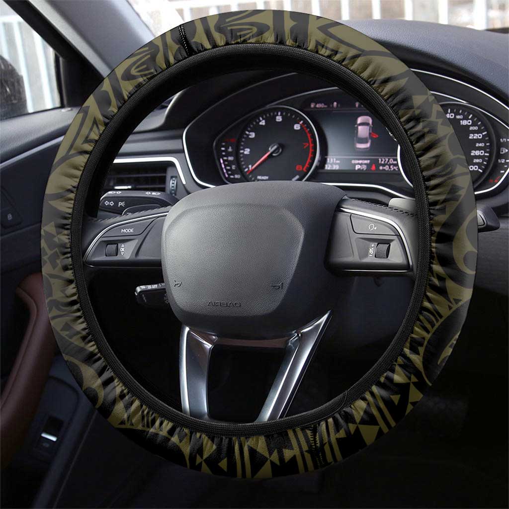 Niue Steering Wheel Cover Niuean Crab Waves Style