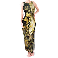Personalised Niue Tank Maxi Dress Niuean Crab Waves Style