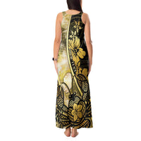 Personalised Niue Tank Maxi Dress Niuean Crab Waves Style