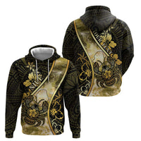 Personalised Niue Zip Hoodie Niuean Crab Waves Style