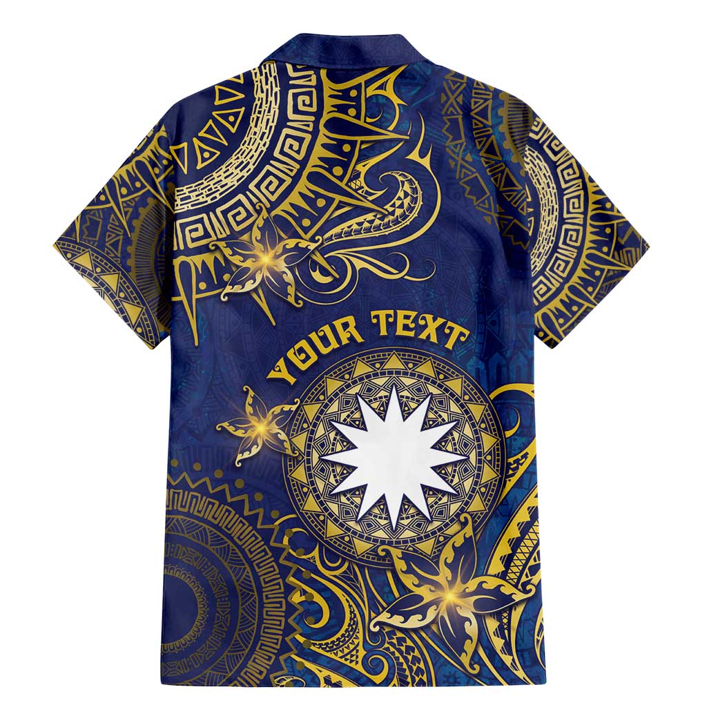 Personalised Nauru Family Matching Mermaid Dress and Hawaiian Shirt Hibiscus Polynesian Tribal Pattern