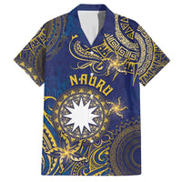 Personalised Nauru Family Matching Short Sleeve Bodycon Dress and Hawaiian Shirt Hibiscus Polynesian Tribal Pattern