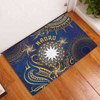 Nauru Rubber Doormat Hibiscus Polynesian Tribal Pattern