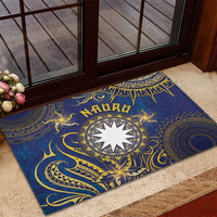 Nauru Rubber Doormat Hibiscus Polynesian Tribal Pattern