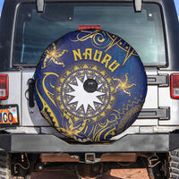 Nauru Spare Tire Cover Hibiscus Polynesian Tribal Pattern