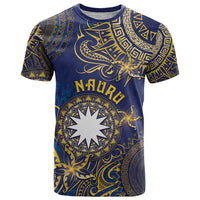 Personalised Nauru T Shirt Hibiscus Polynesian Tribal Pattern