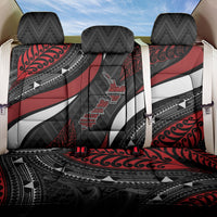 Aotearoa New Zealand Native Birds Map Back Car Seat Cover Silver Fern Tribal Pattern DT05 One Size Red - Polynesian Pride