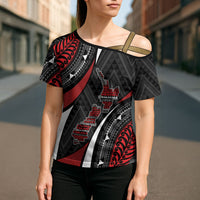Aotearoa New Zealand Native Birds Map Cross Shoulder Shirt Silver Fern Tribal Pattern DT05 - Polynesian Pride