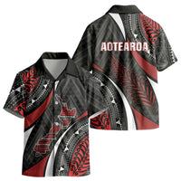 Aotearoa New Zealand Native Birds Map Kid Hawaiian Shirt Silver Fern Tribal Pattern DT05 - Polynesian Pride