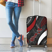 Aotearoa New Zealand Native Birds Map Luggage Cover Silver Fern Tribal Pattern DT05 - Polynesian Pride