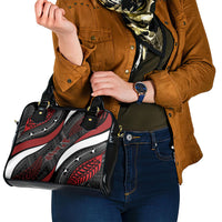 Aotearoa New Zealand Native Birds Map Shoulder Handbag Silver Fern Tribal Pattern DT05 - Polynesian Pride