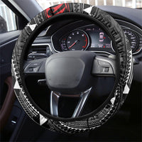 Aotearoa New Zealand Native Birds Map Steering Wheel Cover Silver Fern Tribal Pattern DT05 - Polynesian Pride