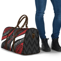 Aotearoa New Zealand Native Birds Map Travel Bag Silver Fern Tribal Pattern DT05 - Polynesian Pride