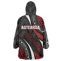 Aotearoa New Zealand Native Birds Map Wearable Blanket Hoodie Silver Fern Tribal Pattern DT05 - Polynesian Pride