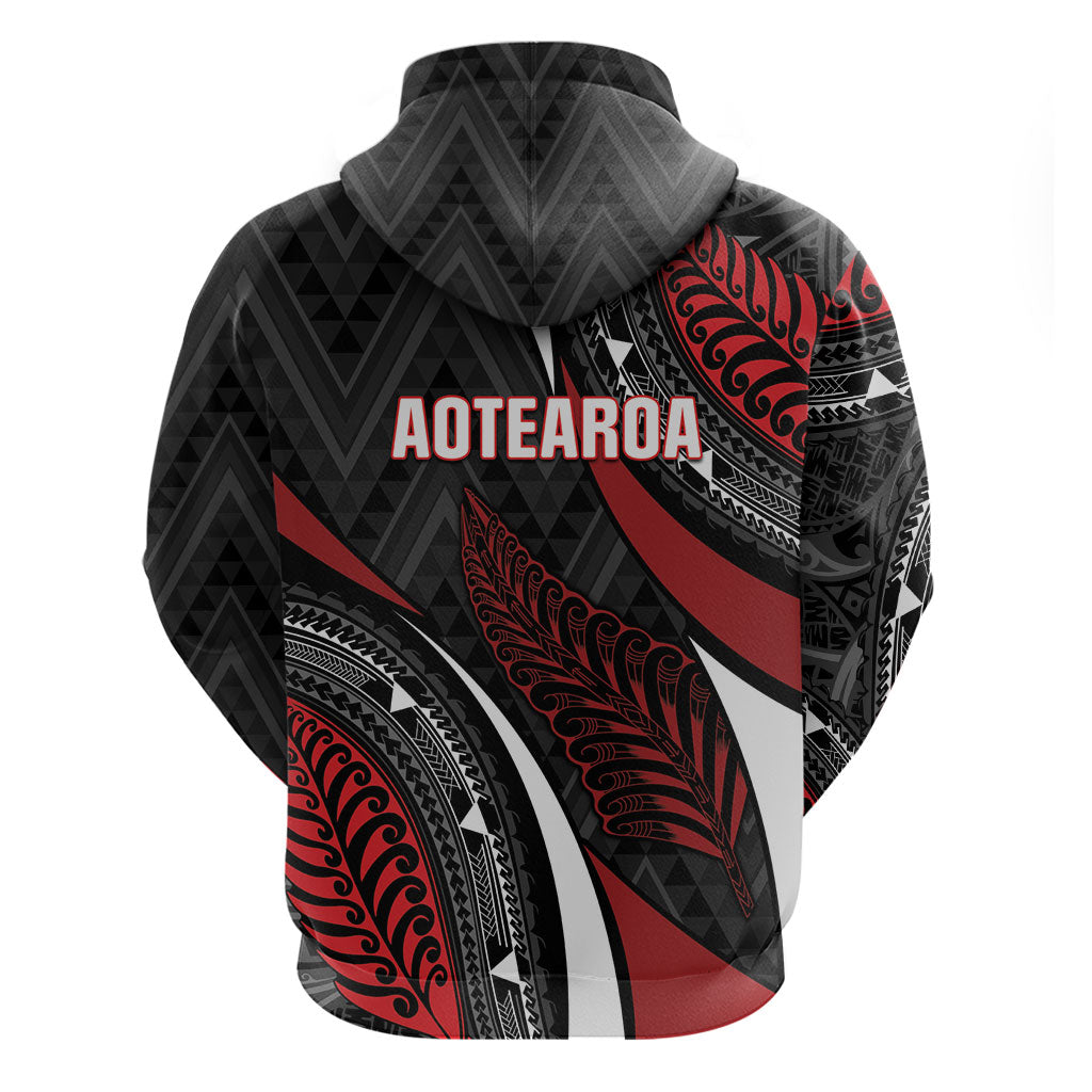Aotearoa New Zealand Native Birds Map Zip Hoodie Silver Fern Tribal Pattern DT05 - Polynesian Pride