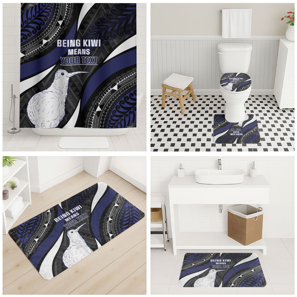 Personalised New Zealand Kiwi Bathroom Set Silver Fern Tribal Pattern DT05 - Polynesian Pride