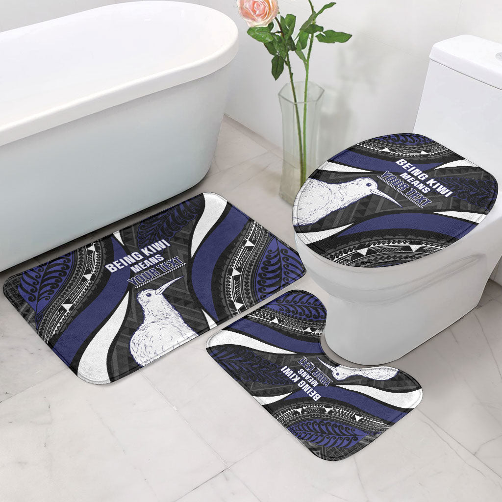 Personalised New Zealand Kiwi Bathroom Set Silver Fern Tribal Pattern DT05 - Polynesian Pride