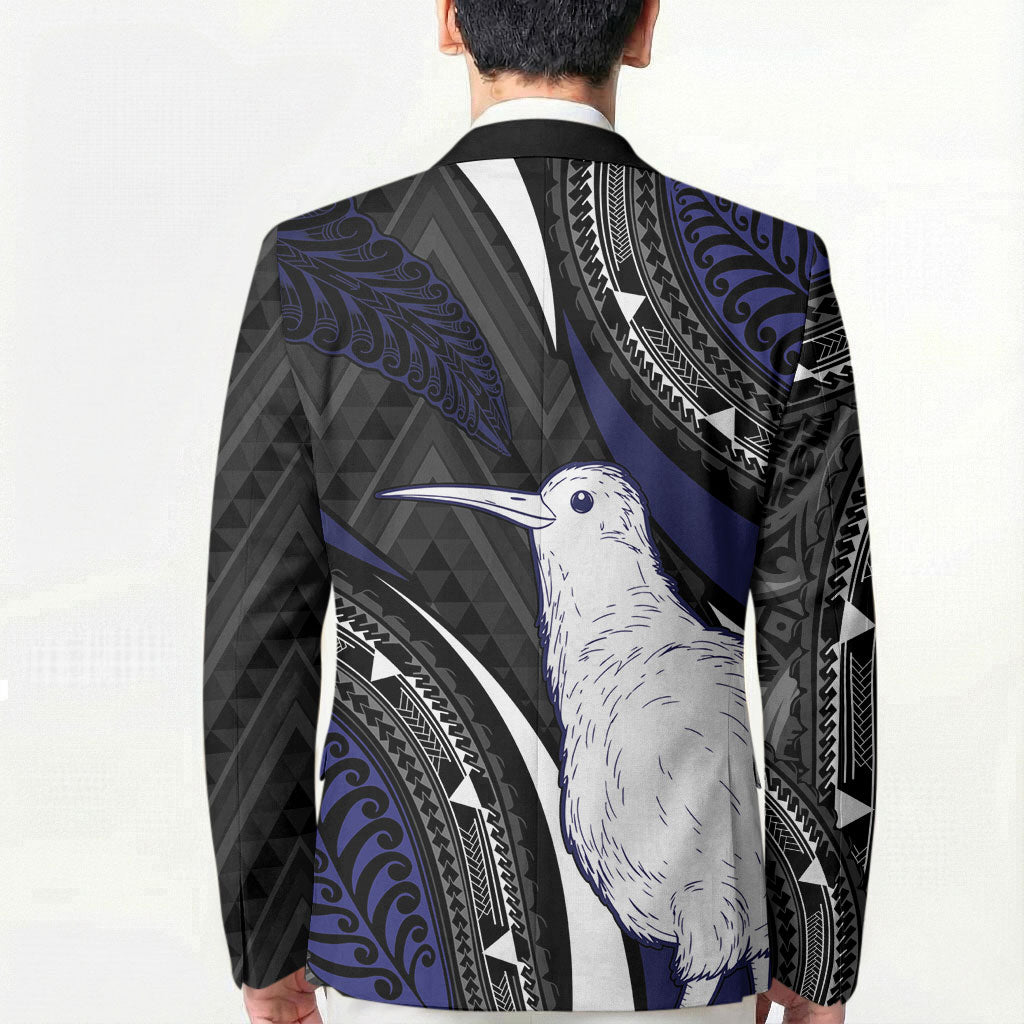 Personalised New Zealand Kiwi Blazer Silver Fern Tribal Pattern DT05 - Polynesian Pride