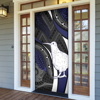 New Zealand Kiwi Door Cover Silver Fern Tribal Pattern DT05 - Polynesian Pride