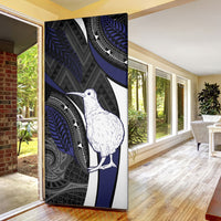 New Zealand Kiwi Door Cover Silver Fern Tribal Pattern DT05 - Polynesian Pride