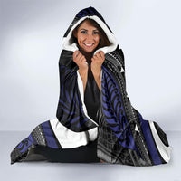 Personalised New Zealand Kiwi Hooded Blanket Silver Fern Tribal Pattern DT05 - Polynesian Pride