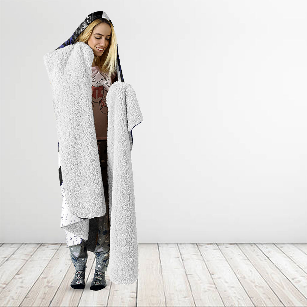 Personalised New Zealand Kiwi Hooded Blanket Silver Fern Tribal Pattern DT05 - Polynesian Pride