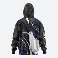 Personalised New Zealand Kiwi Hoodie Silver Fern Tribal Pattern DT05 - Polynesian Pride