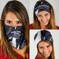 Personalised New Zealand Kiwi Neck Gaiter Silver Fern Tribal Pattern DT05 - Polynesian Pride