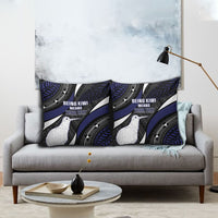 Personalised New Zealand Kiwi Pillow Cover Silver Fern Tribal Pattern DT05 - Polynesian Pride