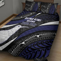 Personalised New Zealand Kiwi Quilt Bed Set Silver Fern Tribal Pattern DT05 - Polynesian Pride