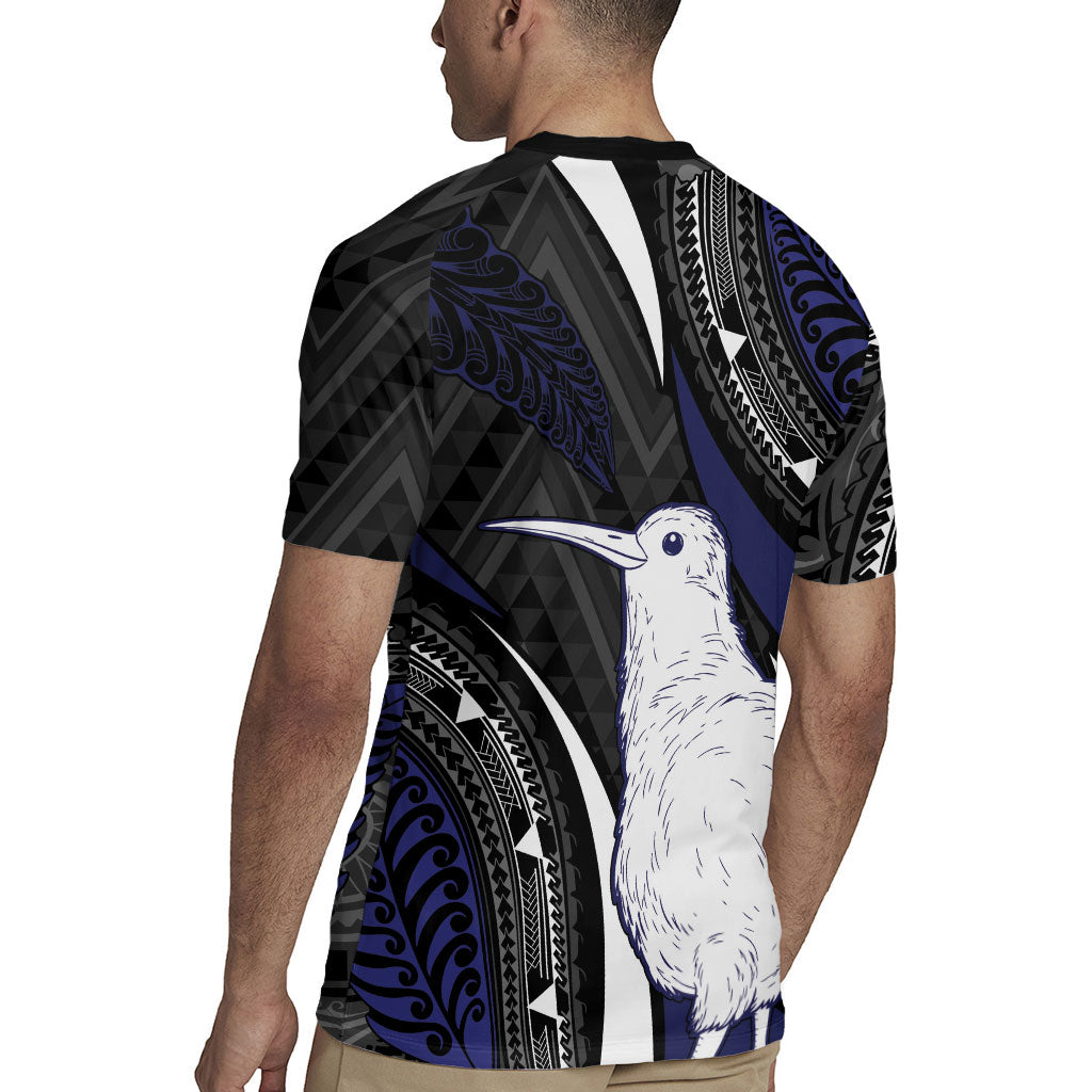 Personalised New Zealand Kiwi Rugby Jersey Silver Fern Tribal Pattern DT05 - Polynesian Pride