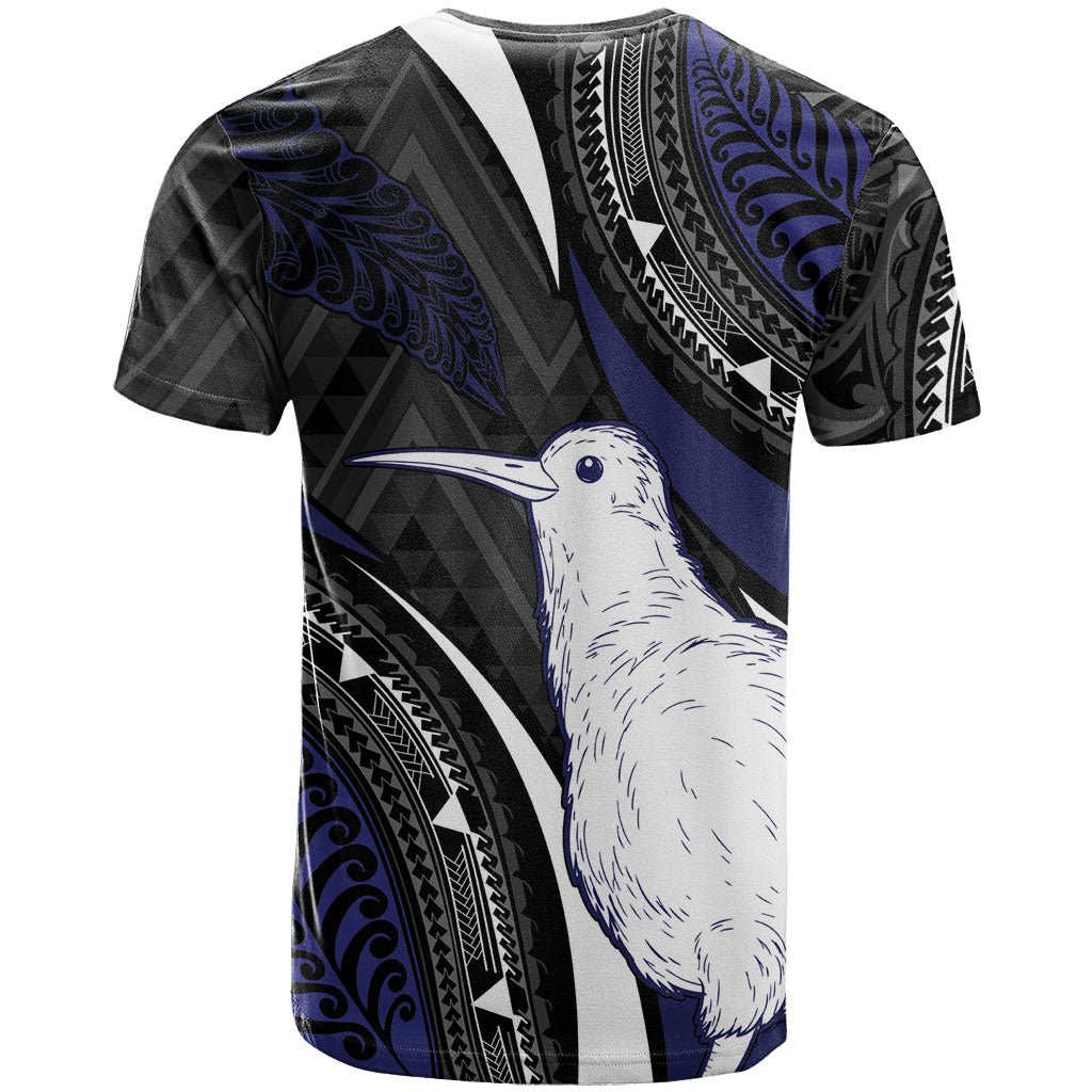 Personalised New Zealand Kiwi T Shirt Silver Fern Tribal Pattern DT05 - Polynesian Pride