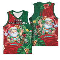 Hawaii Christmas Basketball Jersey Mele Kalikimaka Funny Hawaiian Santa - Polynesian Pride