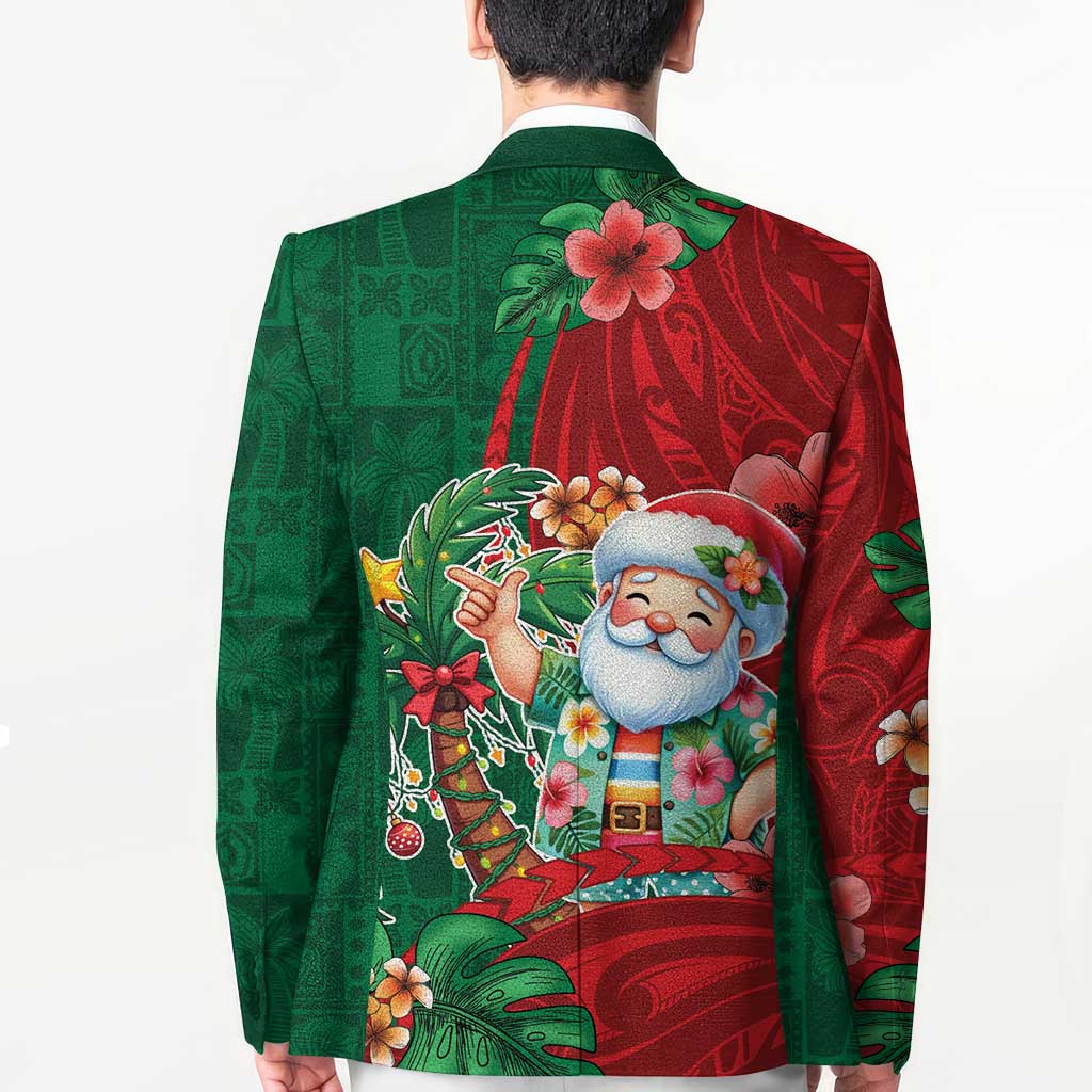 Hawaii Christmas Blazer Mele Kalikimaka Funny Hawaiian Santa - Polynesian Pride