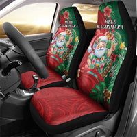 Hawaii Christmas Car Seat Cover Mele Kalikimaka Funny Hawaiian Santa - Polynesian Pride
