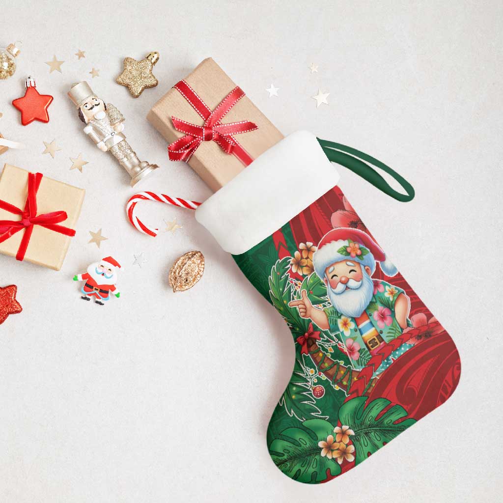 Hawaii Christmas Stocking Mele Kalikimaka Funny Hawaiian Santa - Polynesian Pride