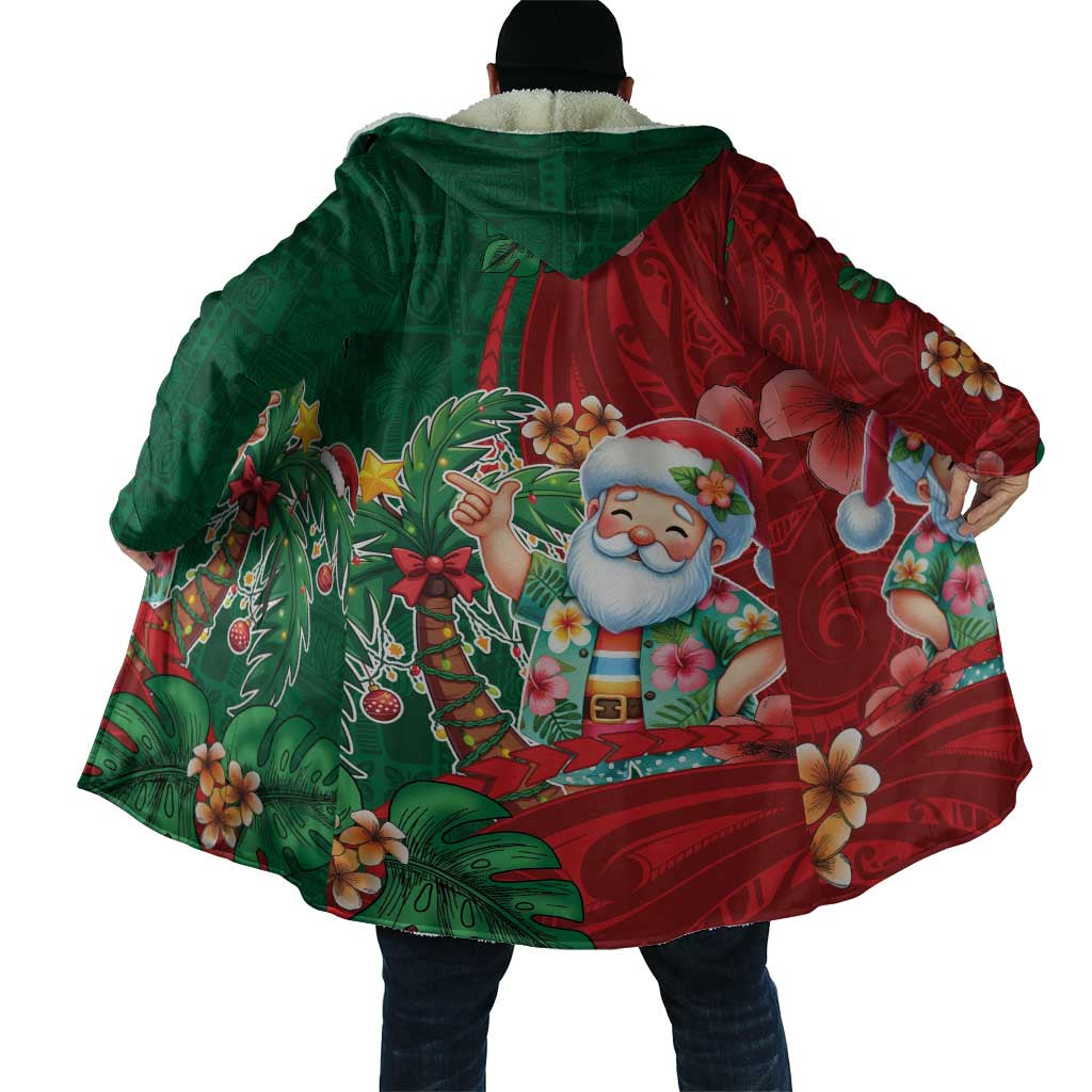 Hawaii Christmas Cloak Mele Kalikimaka Funny Hawaiian Santa - Polynesian Pride