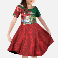 Hawaii Christmas Family Matching Off The Shoulder Long Sleeve Dress and Hawaiian Shirt Mele Kalikimaka Funny Hawaiian Santa - Polynesian Pride