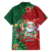 Hawaii Christmas Family Matching Off Shoulder Maxi Dress and Hawaiian Shirt Mele Kalikimaka Funny Hawaiian Santa - Polynesian Pride
