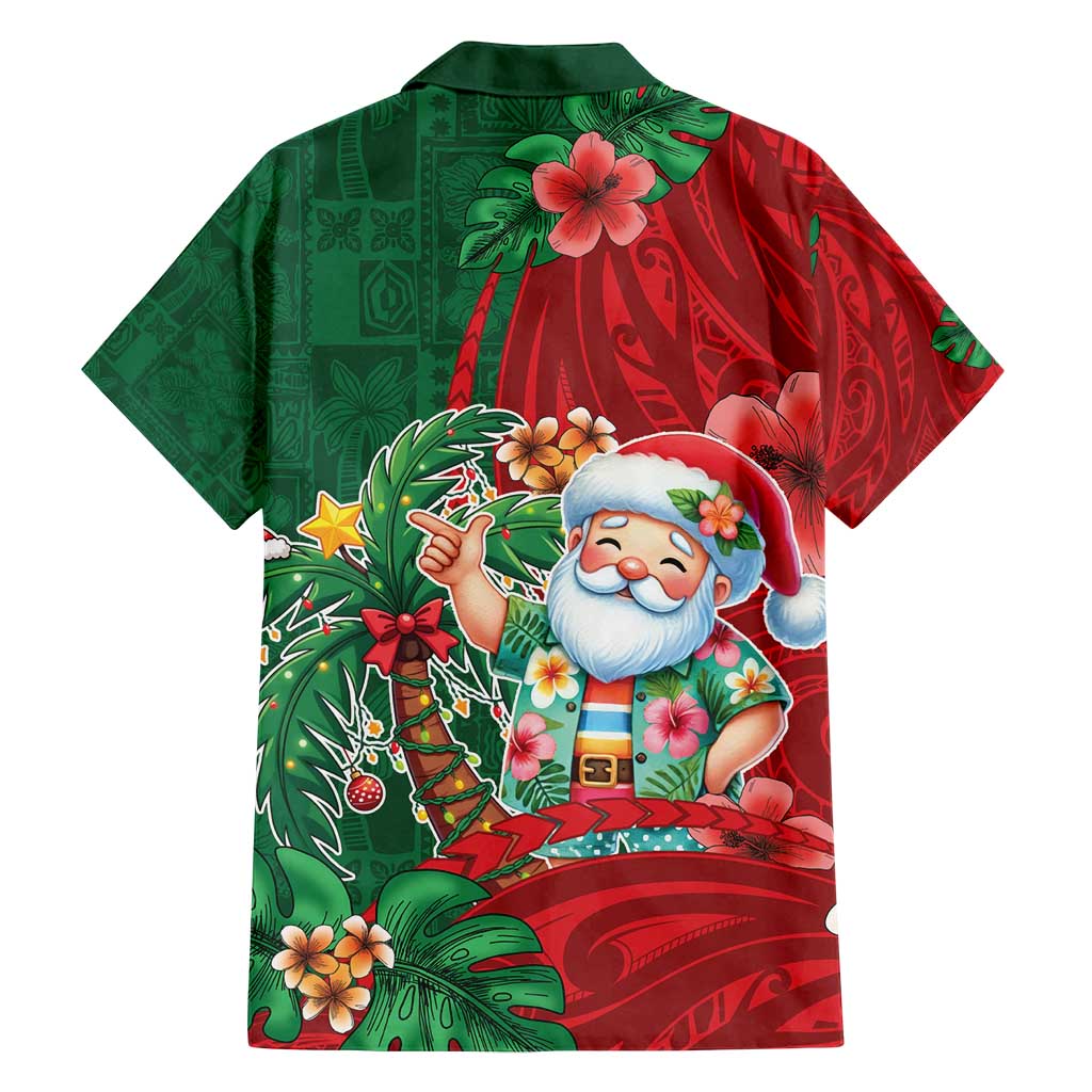 Hawaii Christmas Family Matching Puletasi and Hawaiian Shirt Mele Kalikimaka Funny Hawaiian Santa - Polynesian Pride