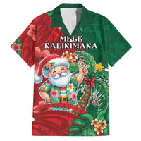 Hawaii Christmas Family Matching Tank Maxi Dress and Hawaiian Shirt Mele Kalikimaka Funny Hawaiian Santa - Polynesian Pride