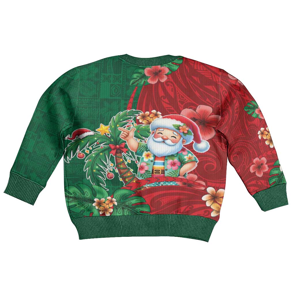 Hawaii Christmas Kid Ugly Christmas Sweater Mele Kalikimaka Funny Hawaiian Santa - Polynesian Pride